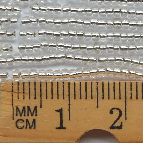 Miniatura 3 de Cuentas de semillas 10/0 de plata checa forradas de plata (paquete de una madeja)