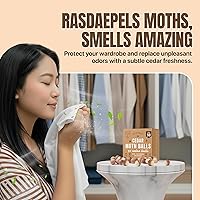 Vista 8 de 50 bolas de cedro para la ropa - Olor fresco para armarios y cajones - Protección para prendas - Ambientador de cedro para armarios y protección