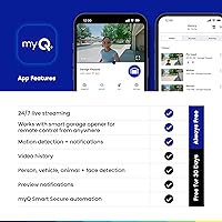 Vista 5 de myQ - Teclado inteligente de video para puerta de garaje con cámara gran angular, códigos PIN personalizables y control de teléfono inteligente.