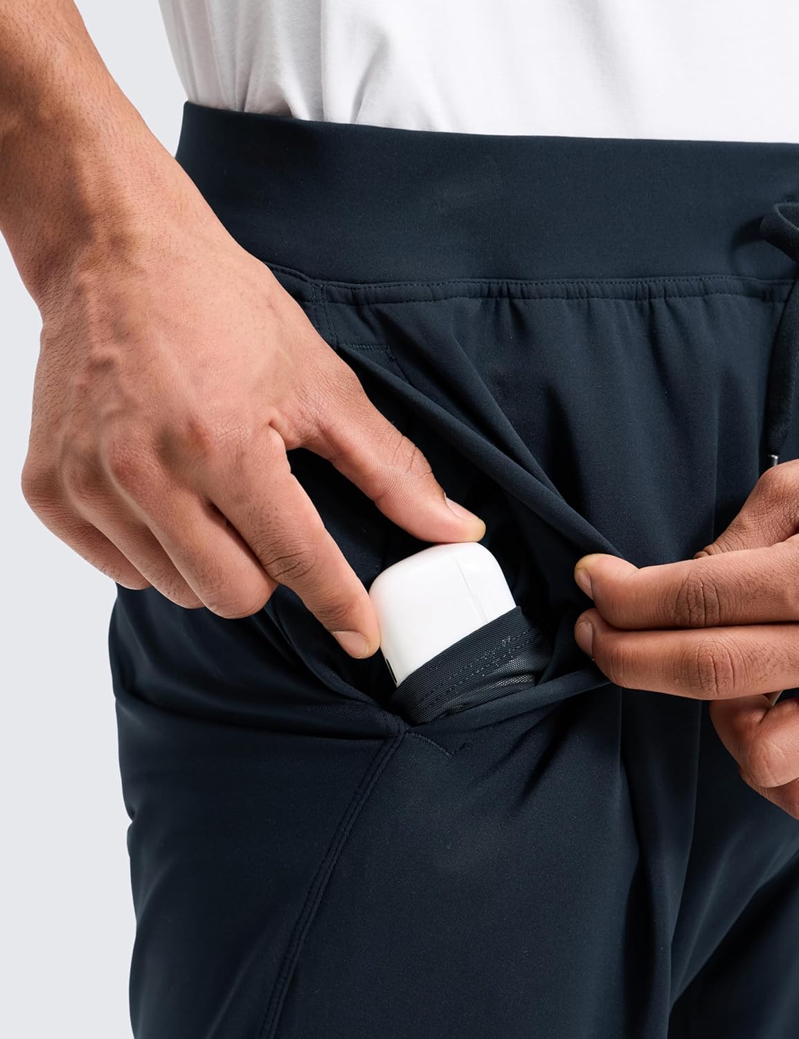 CRZ YOGA 4-Way Stretch Athletic Pants for Men 30" - Workout Lounge Casual Work Jogger with Zip Pocket