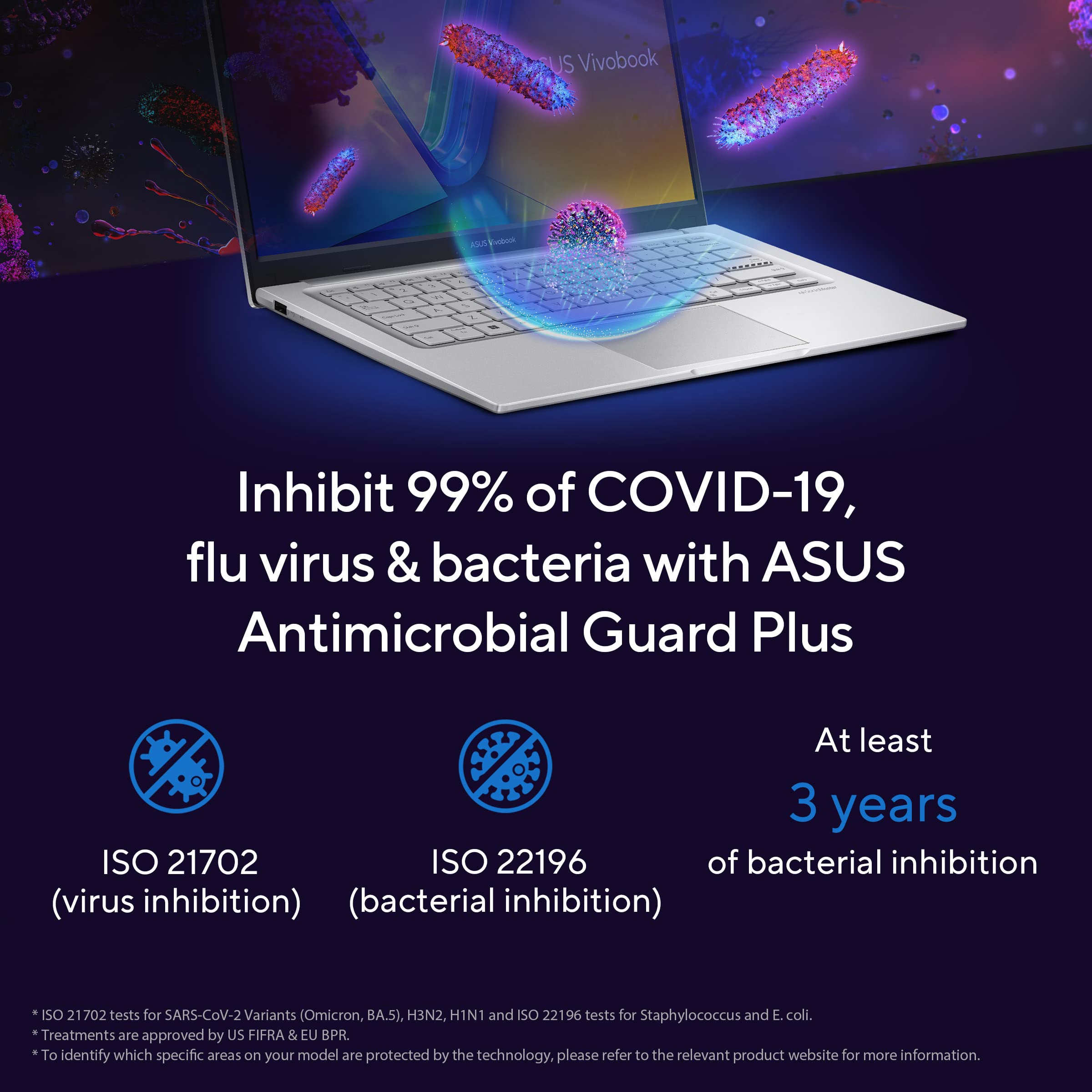 ASUS Vivobook 14, (i5 14th Gen) Intel Core 5 120U, Thin & Light Laptop(16GB RAM/512GB SSD/FHD/14/60Hz/Fingerprint Reader/M365 Basic (1Year)*/Office Home 2024/Cool Silver/1.4 Kg) X1404VAP-EB1541WS — Amazon image 11