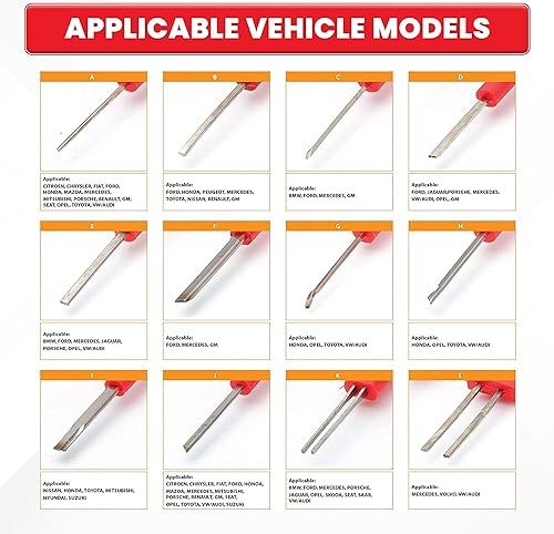 Miniatura 3 de AFA Tooling - Kit de extracción universal de terminales (25 piezas) – Retira de forma segura los terminales de los conectores eléctricos – Mangos de