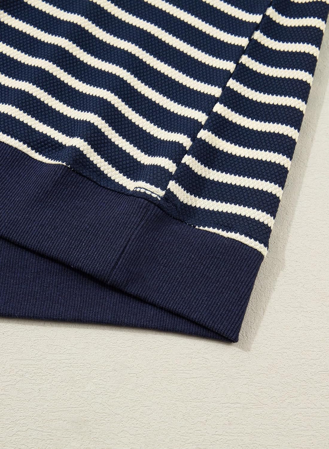 SHEWIN Women Summer Loose Fit Tops Trendy Rib Knit Stripe Shirt Business Dressy Casual 2026 - Image 6