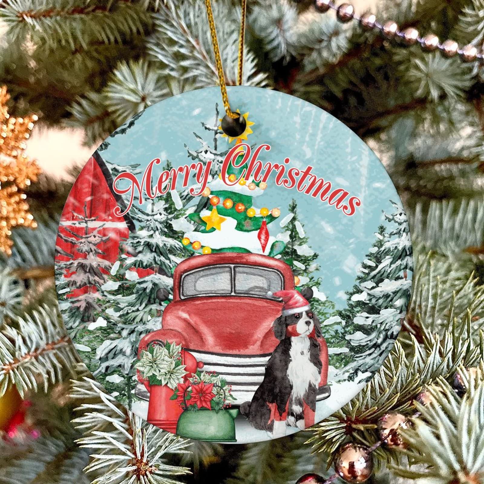 Commande Du Père Noël Un Camion Complètement De Cadeau De Noël