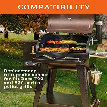 Replacement RTD Temperature Probe Sensor for Most Pit Boss 700& 820 Series Wood Pellet Smoker Grills, RTD High-Temperature Meat Barbecue Probe Sensor