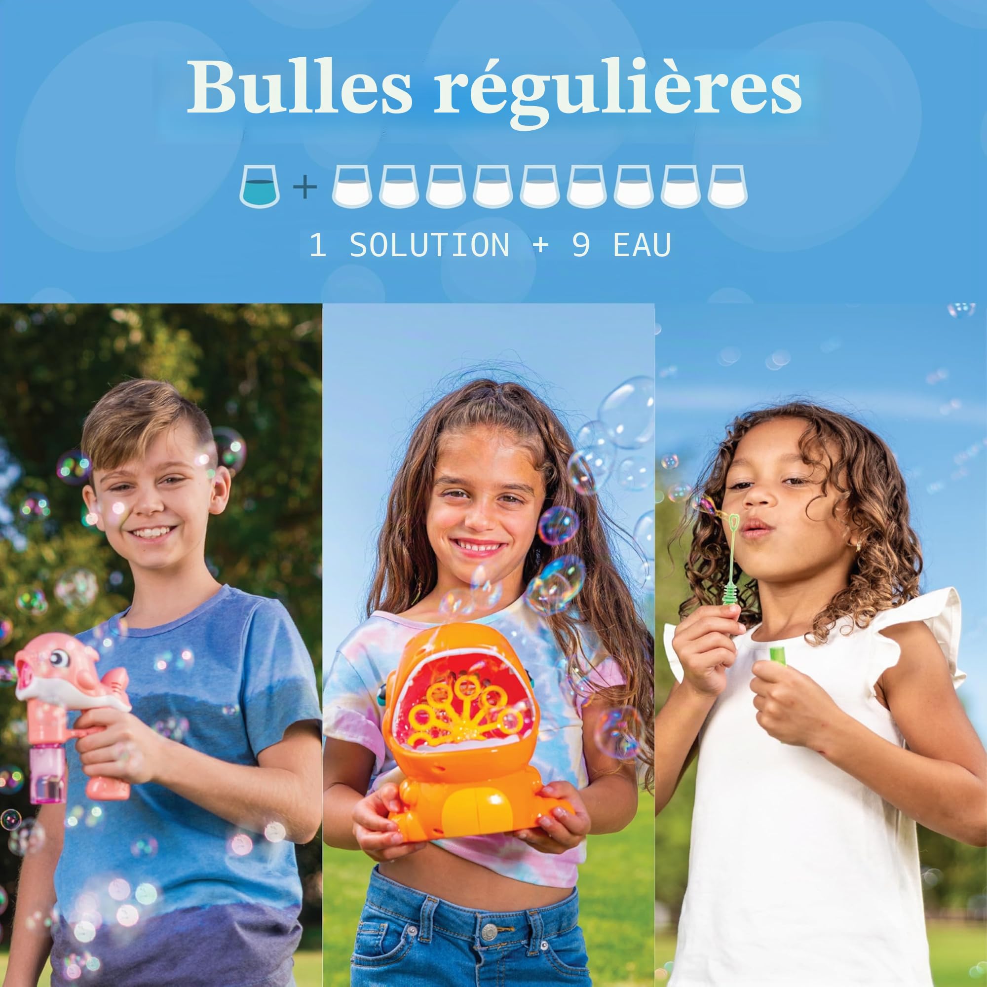 JOYIN Solutions de Recharge de 2 Bulles (jusqu'à 19 litres) Solution de Bulles concentrées 64 OZ pour Machine à Bulles, Pistolet, Baguette Magique, été, Jouets de Pâques Vert