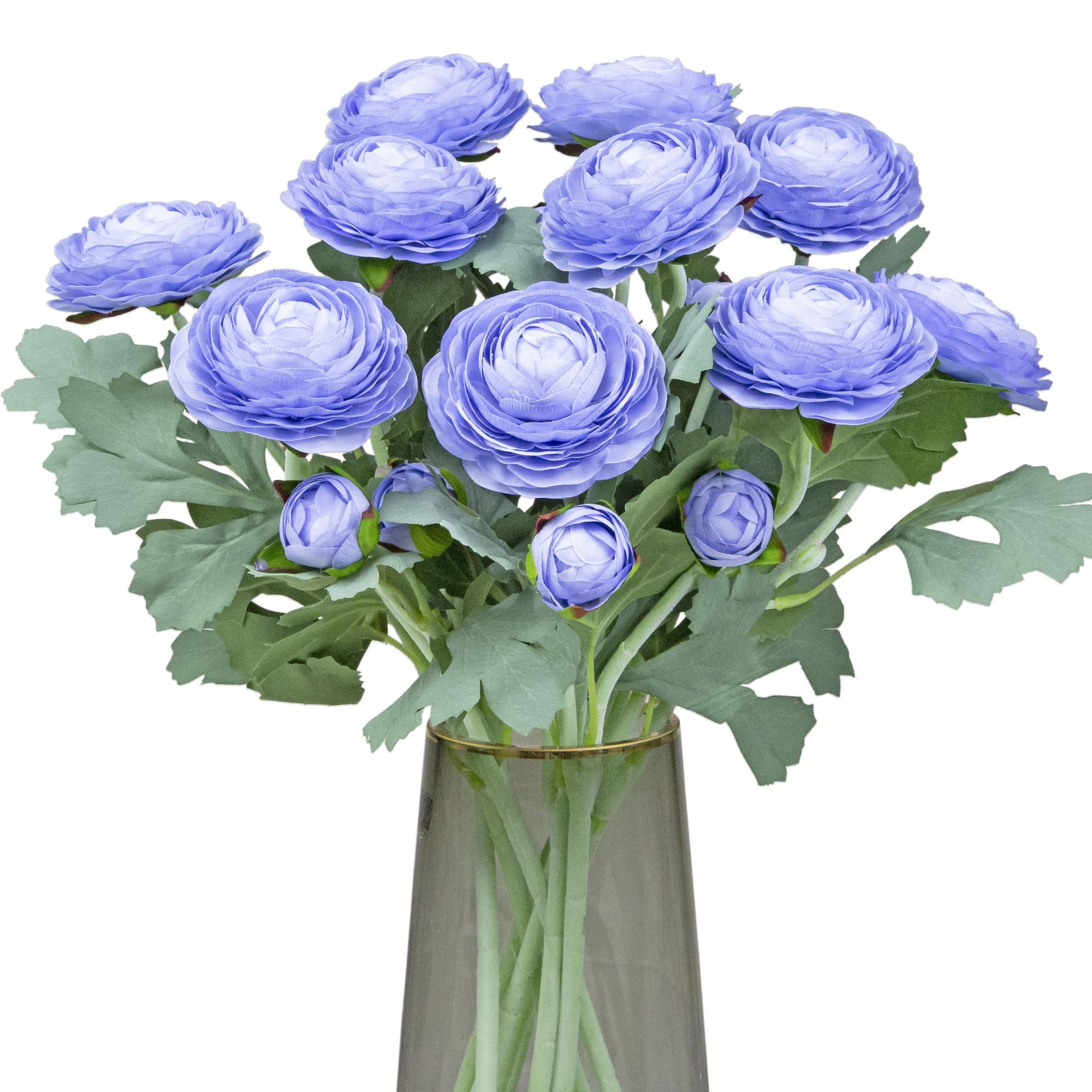 TOPIA Artificial Ranunculus Blue 10pcs