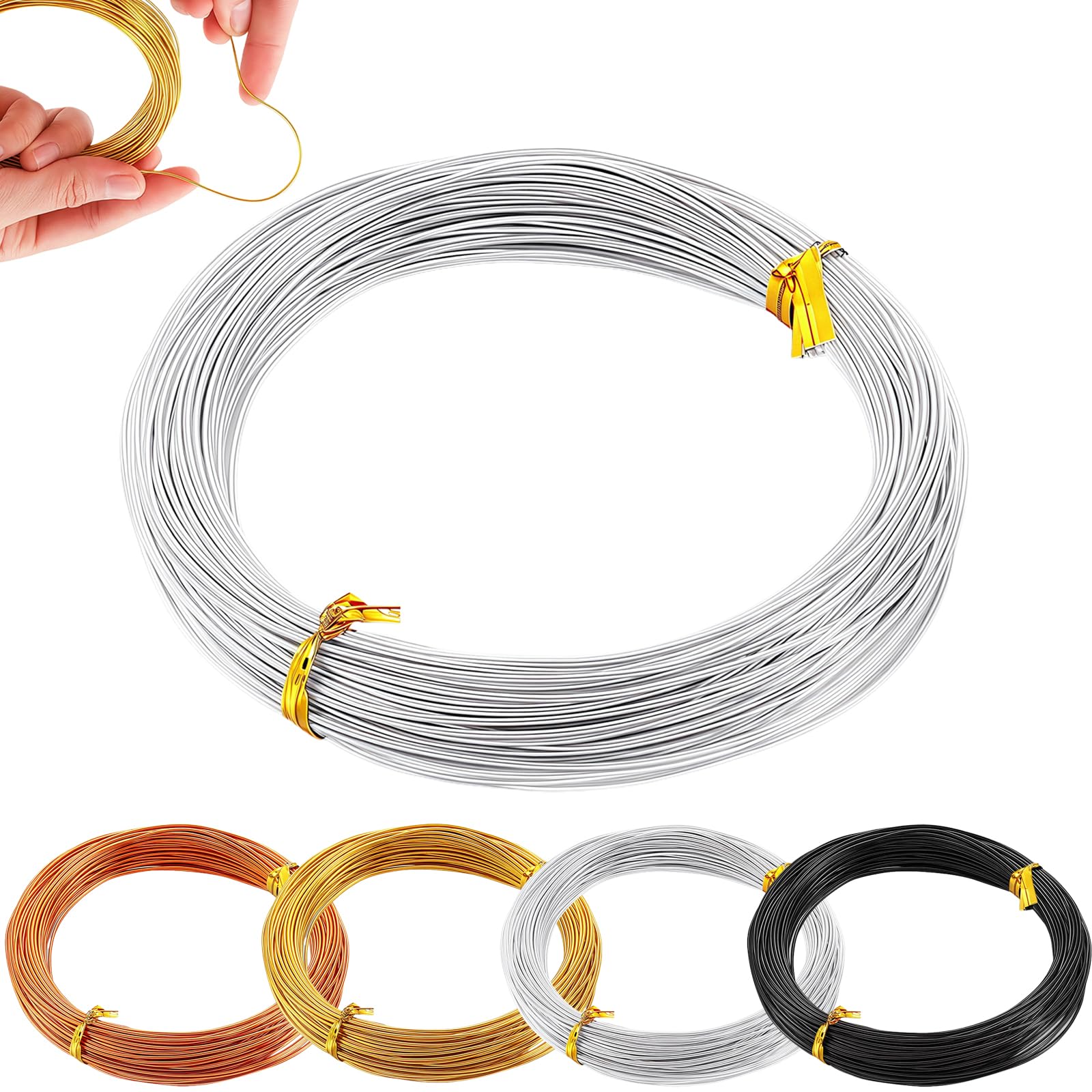 9 Gauge 3mm Aluminum Craft Wire Sliver,32 Feet Bendable Sculpting Metal Wire,Metal Crafting Wire for Sculpting,Wreath Craft,Floral Making,Jewelry Making,Weaving and Wrapping Sliver Wires