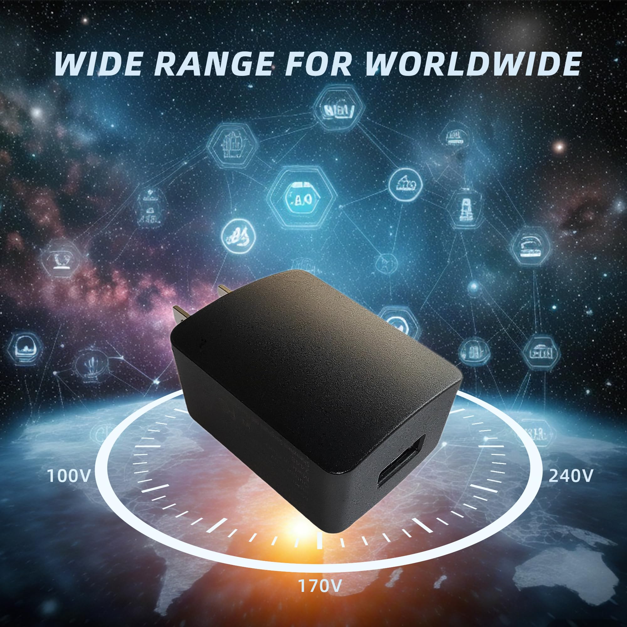 Blocco caricabatterie USB 5 V 2 A per presa a muro, certificato UL, nero, 1 pezzo, adattatore di alimentazione da 10 W per telefoni cellulari, tablet, auricolari, power bank, dispositivi