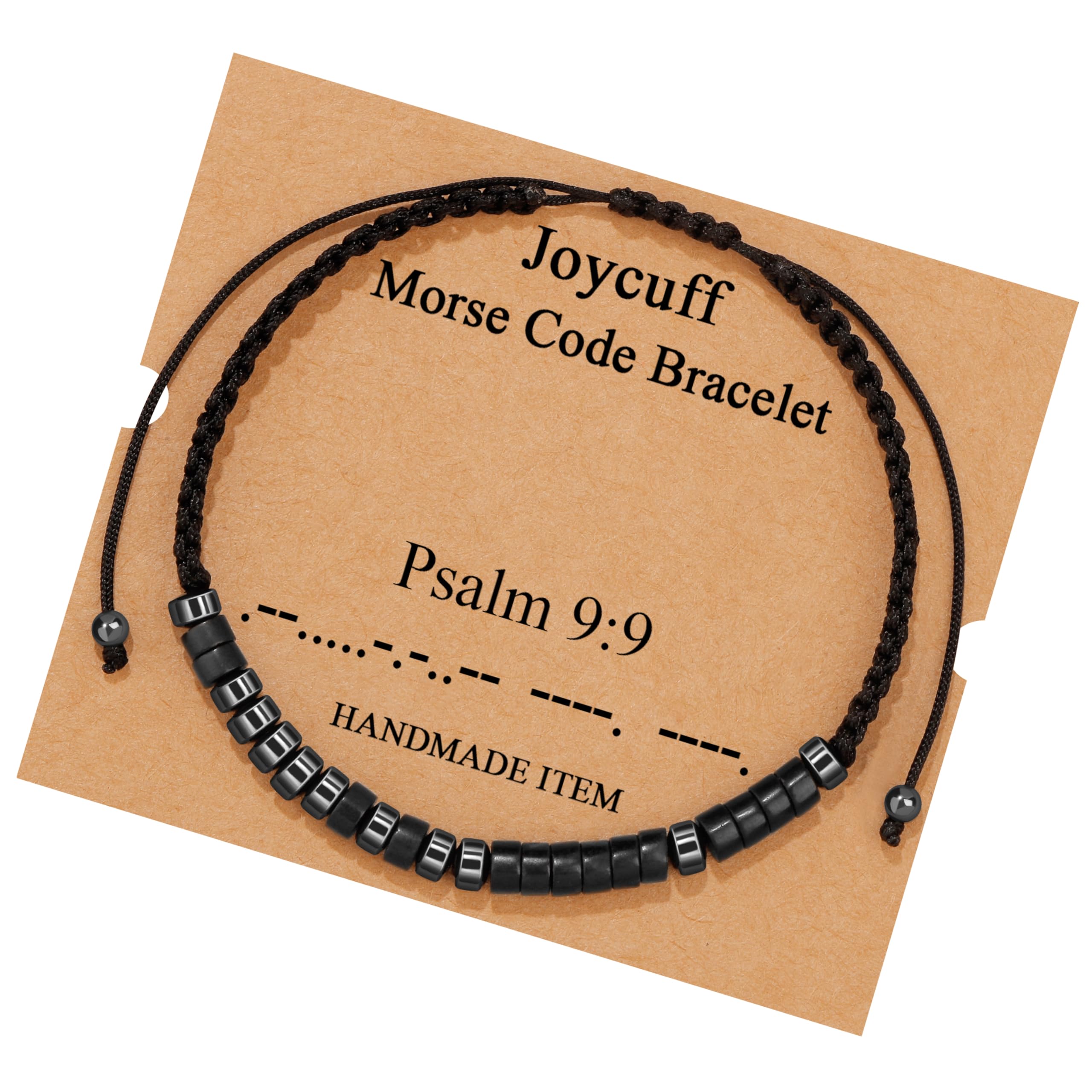 JoycuFF Inspirational 𝗠𝗼𝗿𝘀𝗲 𝗖𝗼𝗱𝗲 𝗕𝗿𝗮𝗰𝗲𝗹𝗲𝘁𝘀 𝗳𝗼𝗿 𝗪𝗼𝗺𝗲𝗻 Men Secret Message Obsidian Beads 𝗛𝗮𝗻𝗱𝗺𝗮𝗱𝗲 Woven Jewelry 𝗕𝗶𝗿𝘁𝗵𝗱𝗮𝘆 Gifts for Her