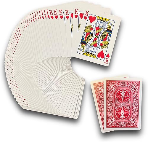 Miniatura 13 de Ted's Sterling Magic Kit de truco de bicicleta unidireccional con 52 tarjetas idénticas, corazones de espalda roja (Queen)