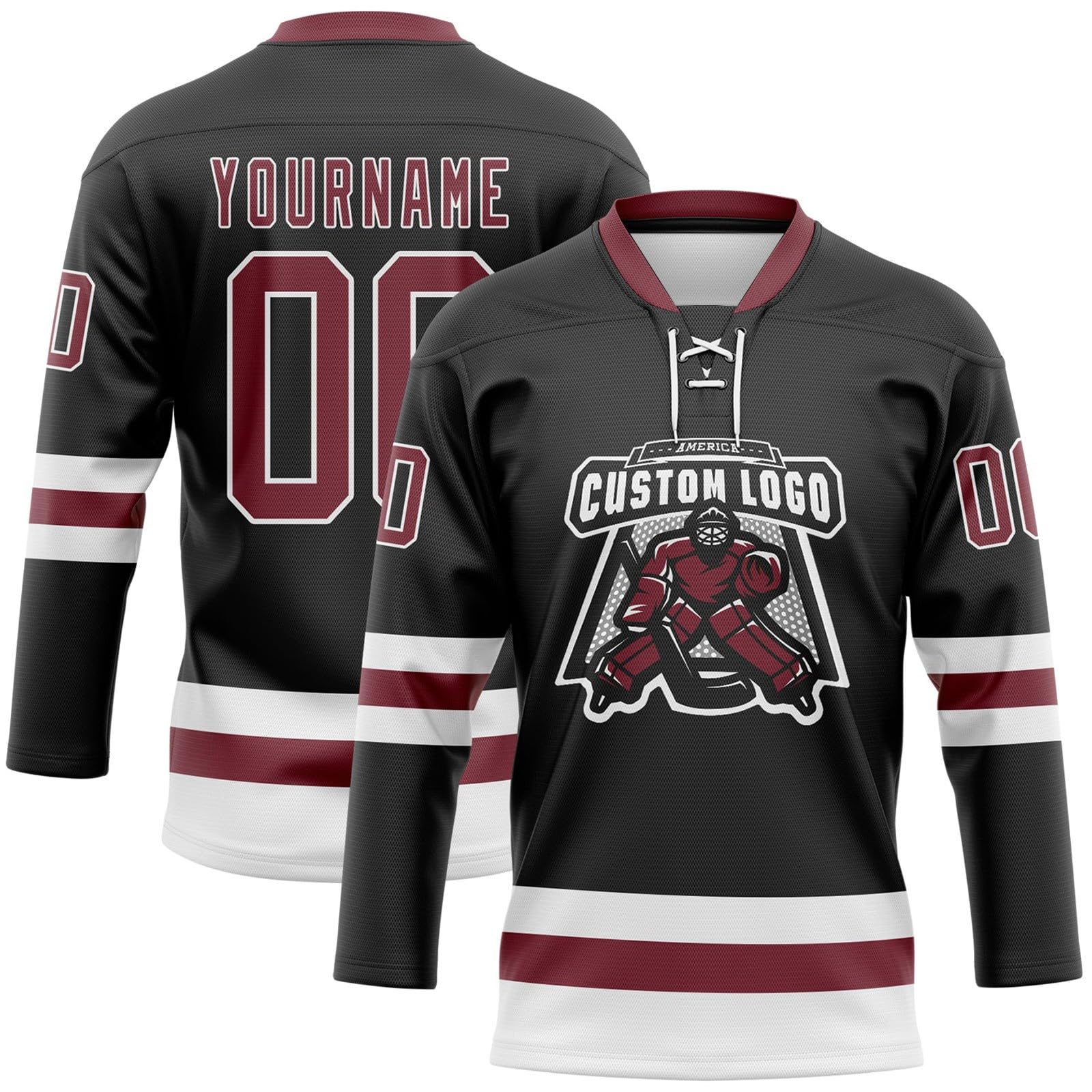 Personalizadas Camisetas de Hockey Hombre Mujer con Nombre Número Logotipo
