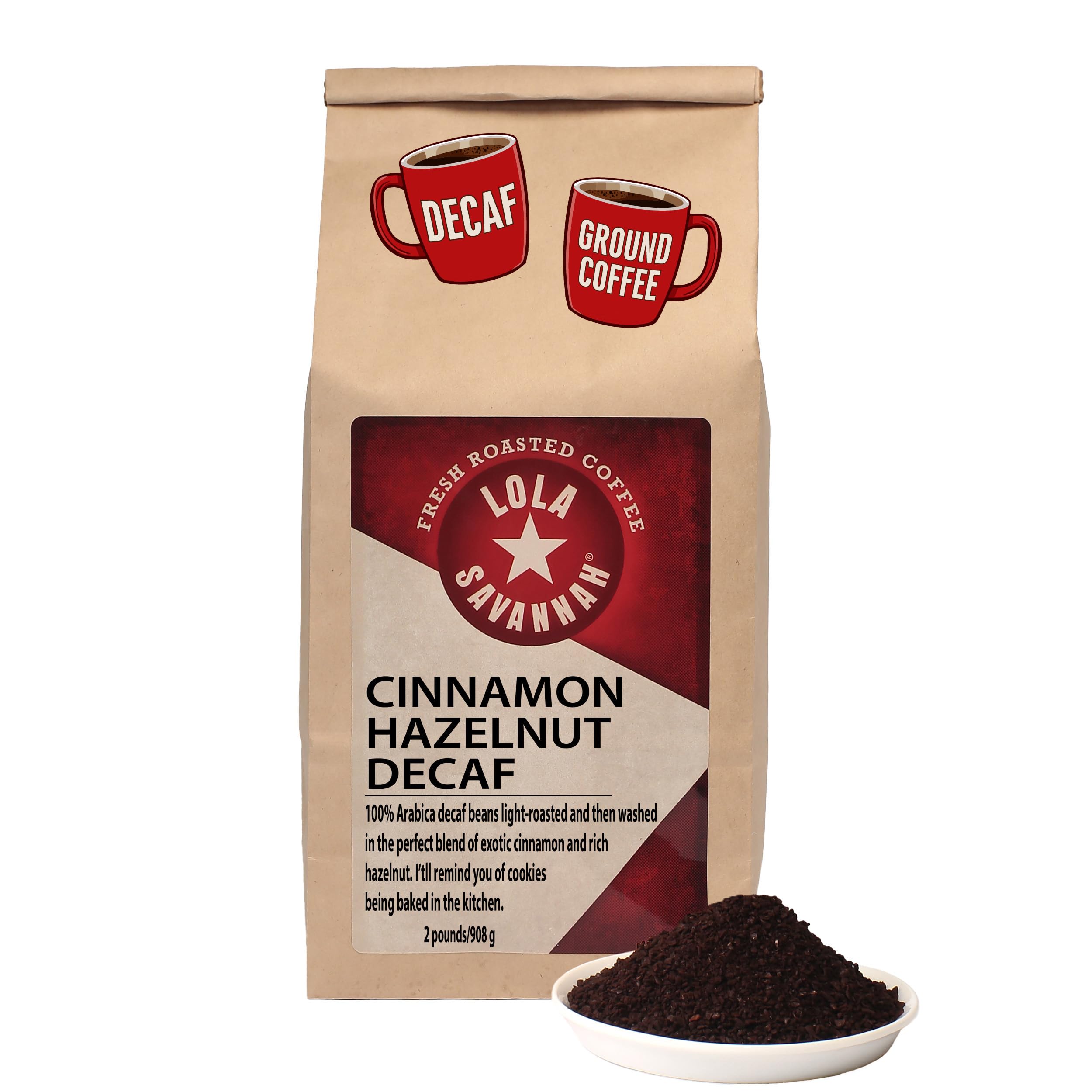 Cinnamon Hazelnut Ground Decaf Coffee, 2lb
