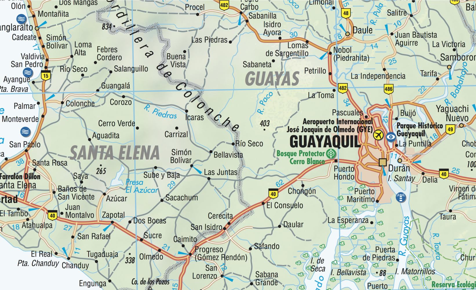 EQUATEUR: Ecuador West, Ecuador East, Galápagos Islands, Greater Quito, Quito, Guayaquil, Cuenca