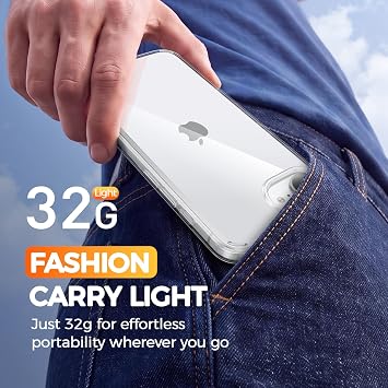 Clear Case for iPhone 17e & iPhone 16e, Ultra Thin, Shockproof TPU Cover, Anti-Yellowing, Crystal Clear, Phone Case for Apple iPhone 17e/16e - Clear