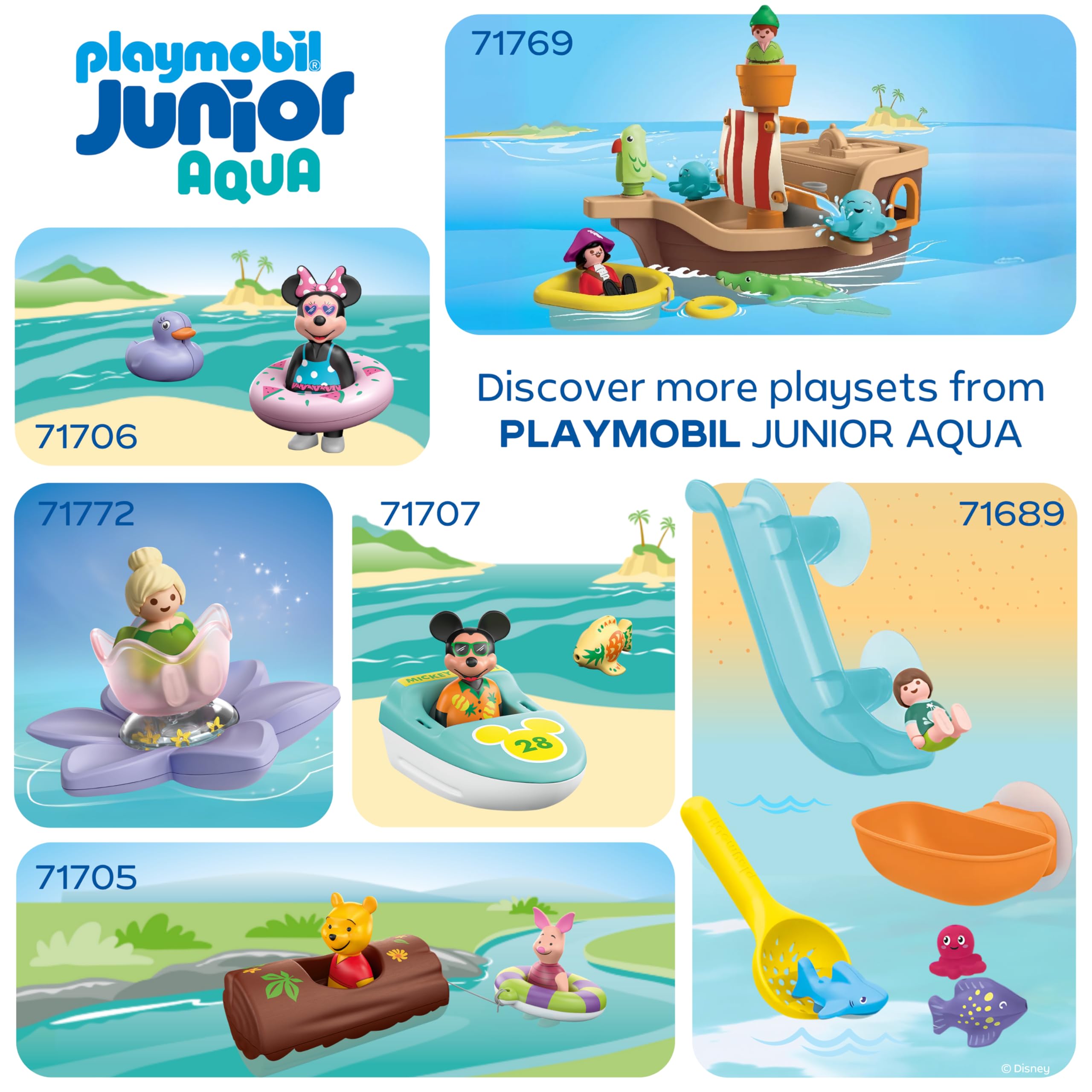 Playmobil Junior & Disney | Le Bateau Pirate de Peter Pan | Jouet Durable dès 1 an | Cadeau pour Tout-Petits | Stimule la motricité et Le Jeu de rôle | 71769