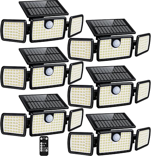 Miniatura 14 de Luces solares al aire libre MIHANI, luces de cubierta con sensor de movimiento de carga rápida al aire libre para terraza con alta luminosidad,