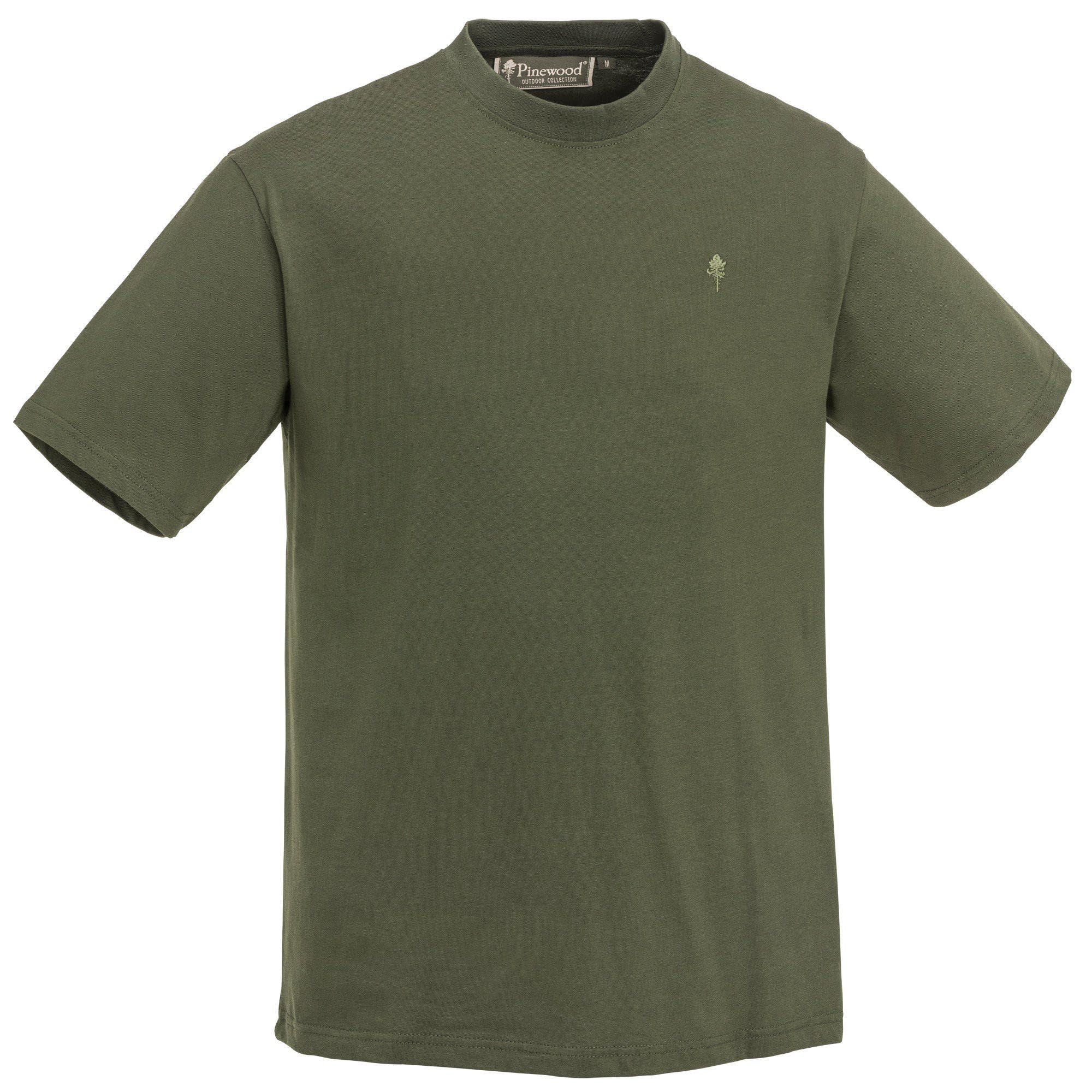 Pinewood T-shirt męski 3-pak zielony/brązowy 2022 koszulka z krótkim rękawem