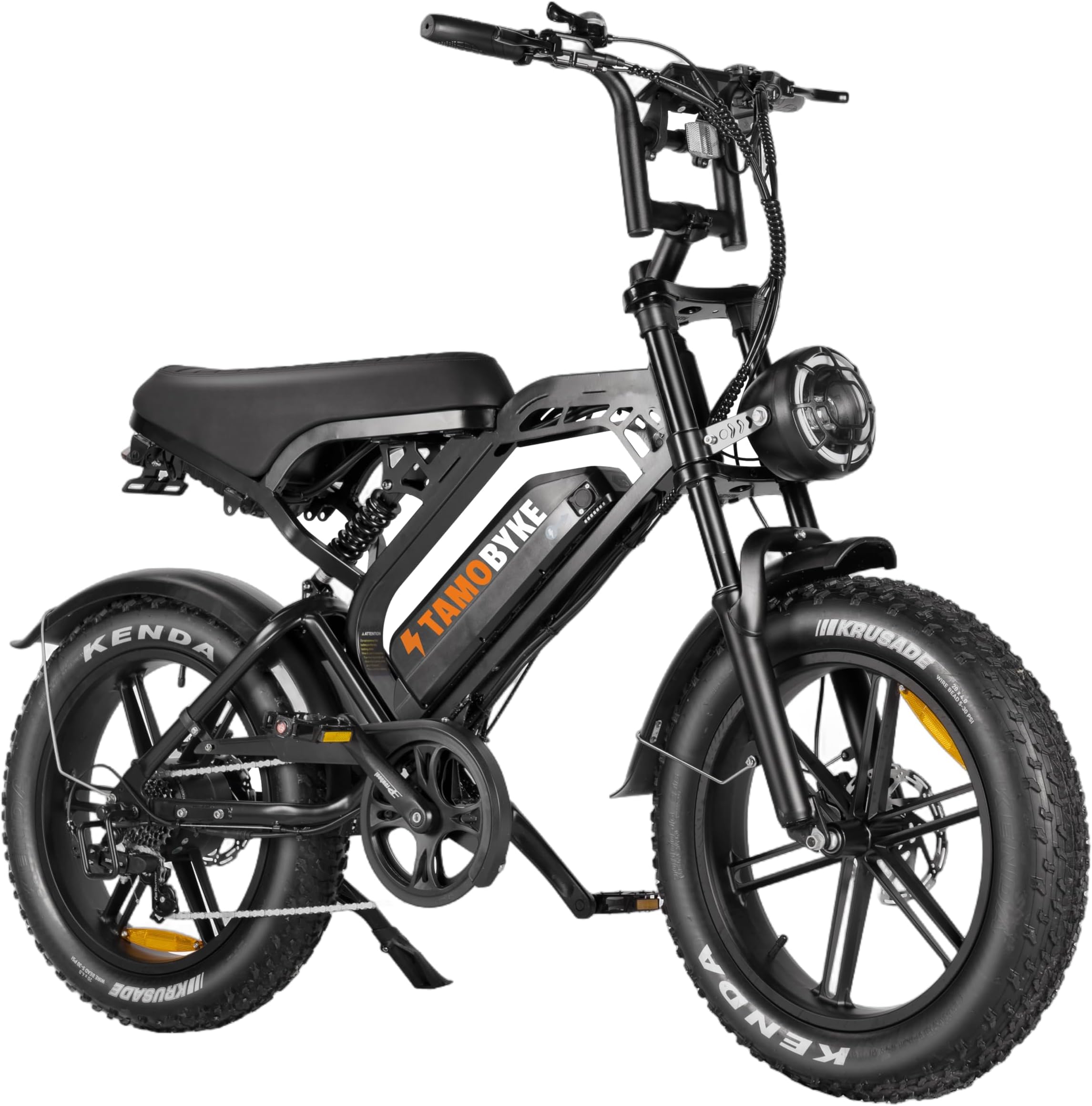 Moped Style 1500W/2000W Electric Bike,30mph/33mph Ebike&34-180Miles PAS Range,48V15.6ah/18.2ah/ (874Wh) Larger Battery, 20'' Fat Tire Electric Bike for Adults,UL Safety Certified.