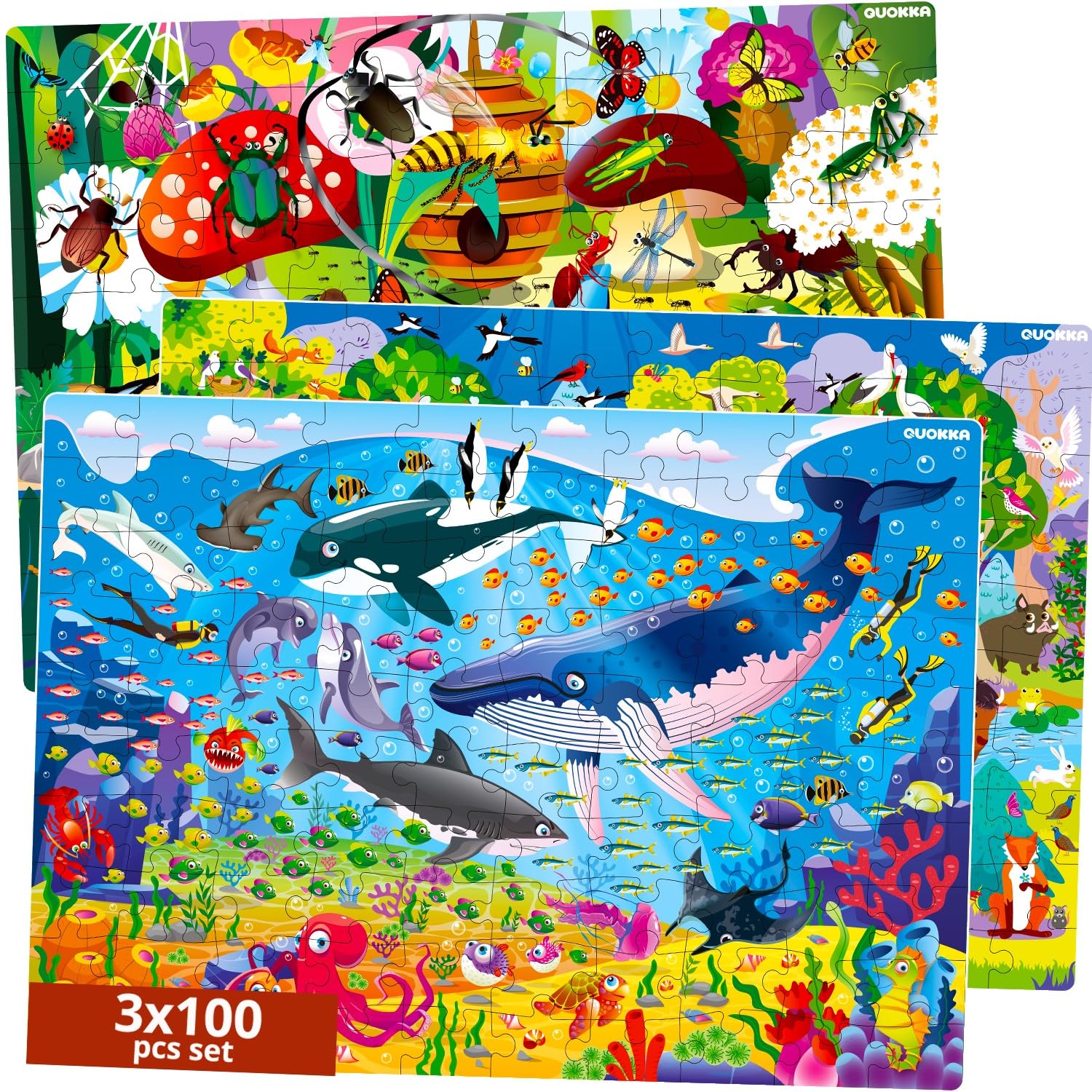 MZZOTOY Kinderpuzzle 60 Teile – Lernspielzeug Ab 4 Jahren In Metallbox