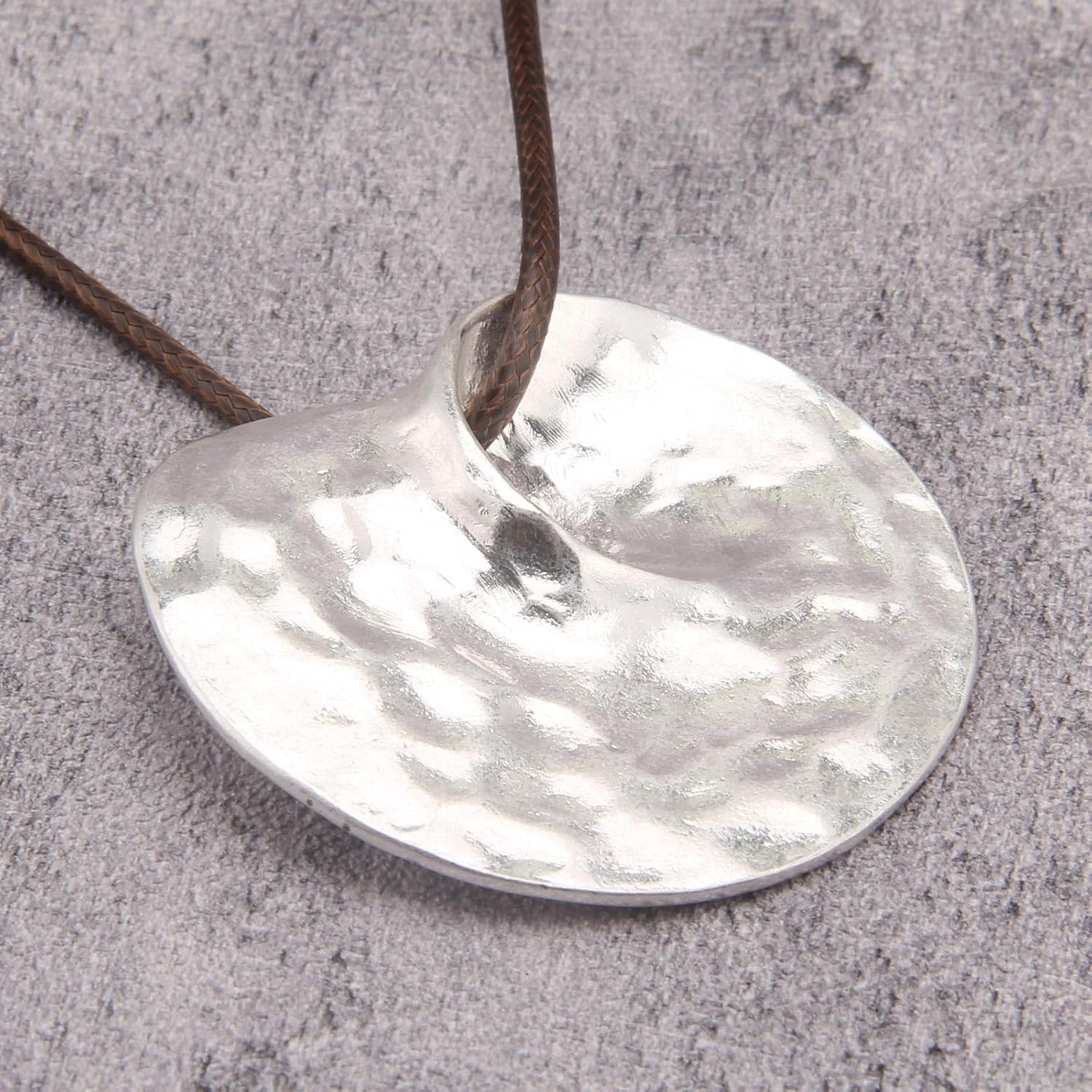 Boho Necklaces for Women Chunky Circle Necklace Layered Boho Circle Leather Choker Necklace Long Vintage Necklaces Bohemian Jewlery Gifts - Image 3