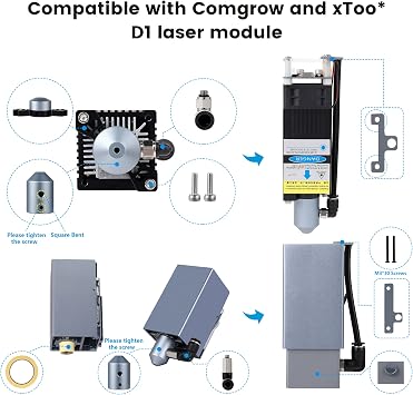 Comgrow Air Assist for Laser Cutter and Engraver,Air Assist Pump Kit with Adjustable 30L/Min,for CNC Cutting and Laser Engraving,Remove Smoke and Dust,Protect Laser Lens, Reduce Surface Temperature