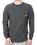 TICOMELA FR T-Shirt, Flame Resistant, Stretch Fit, Hidden Pocket, 6oz Crew Neck Work Shirt for Men 100% Cotton