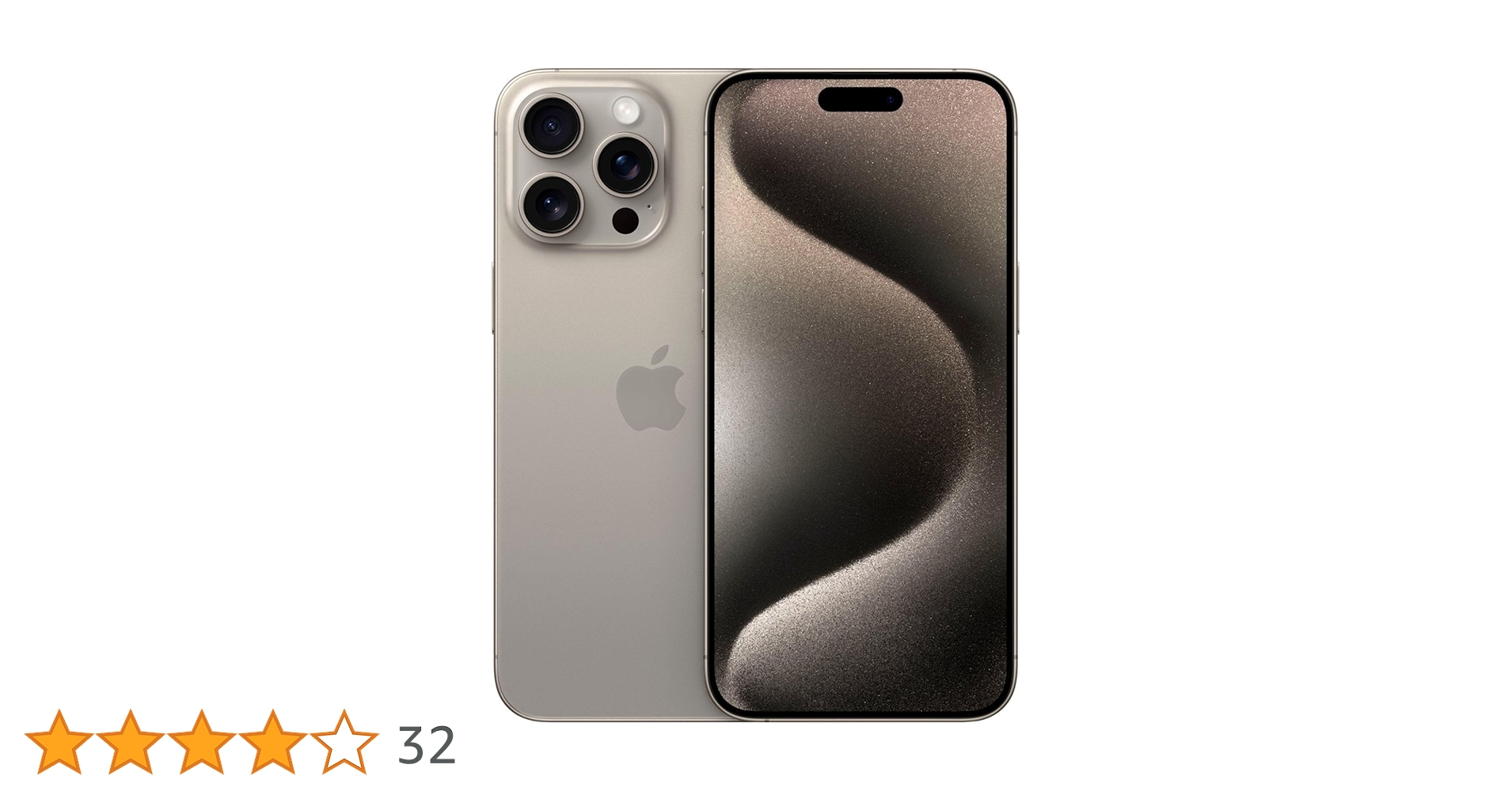 Apple iPhone 15 Pro Max, 1TB, Natural Titanium - Unlocked (Renewed