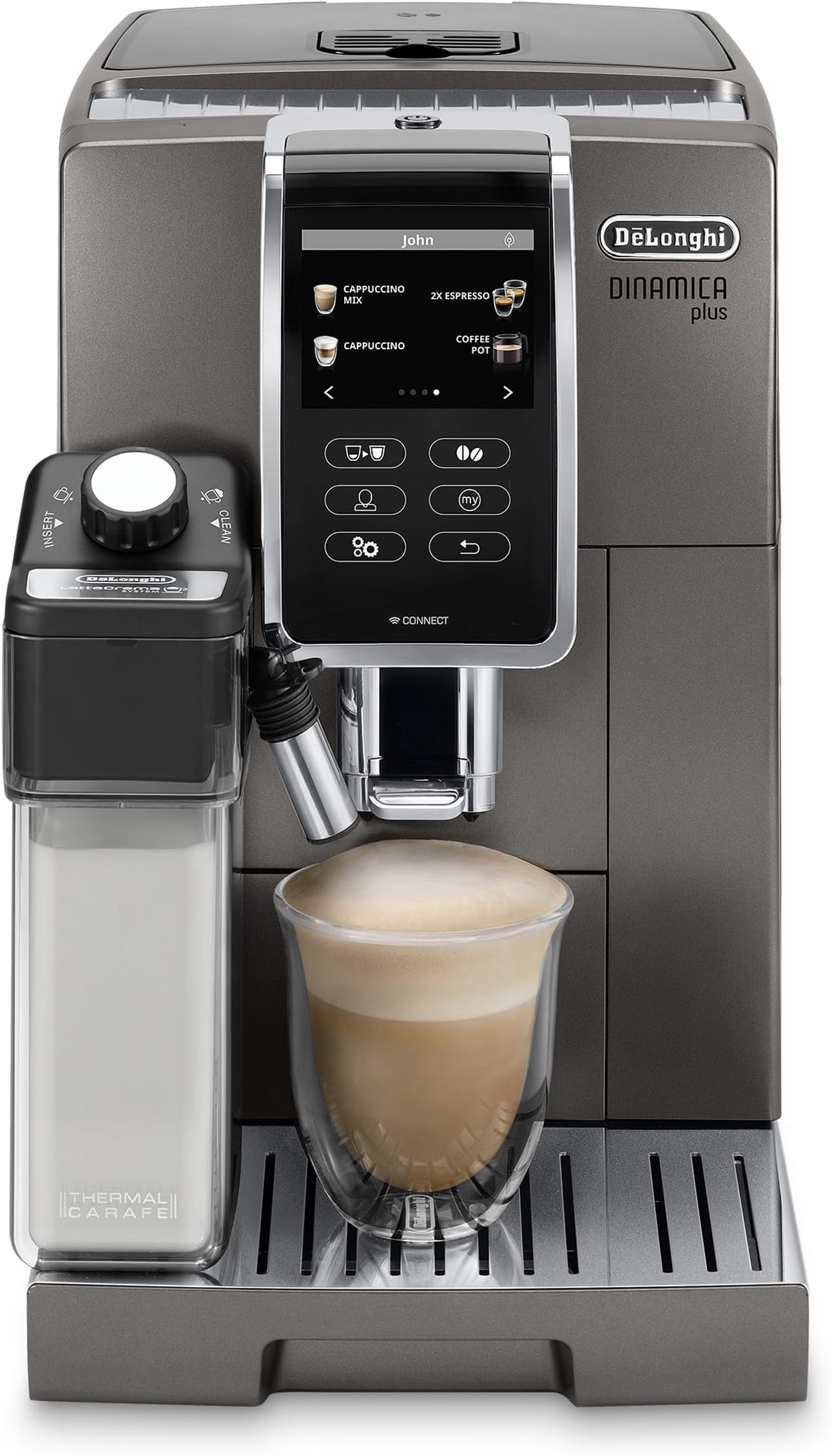 SMEG Fully Automatic Coffee Machine with Steam, Black