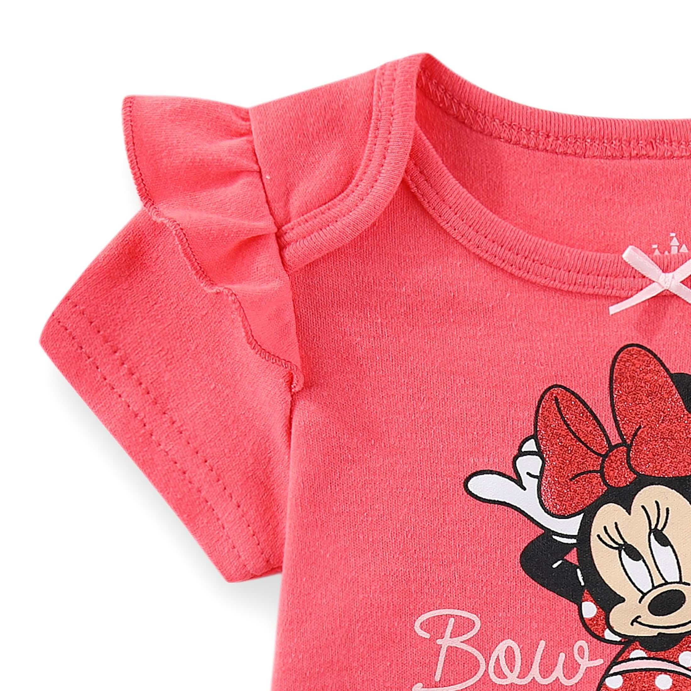 Disney Minnie Mouse - Paquete de 3 mamelucos para niña