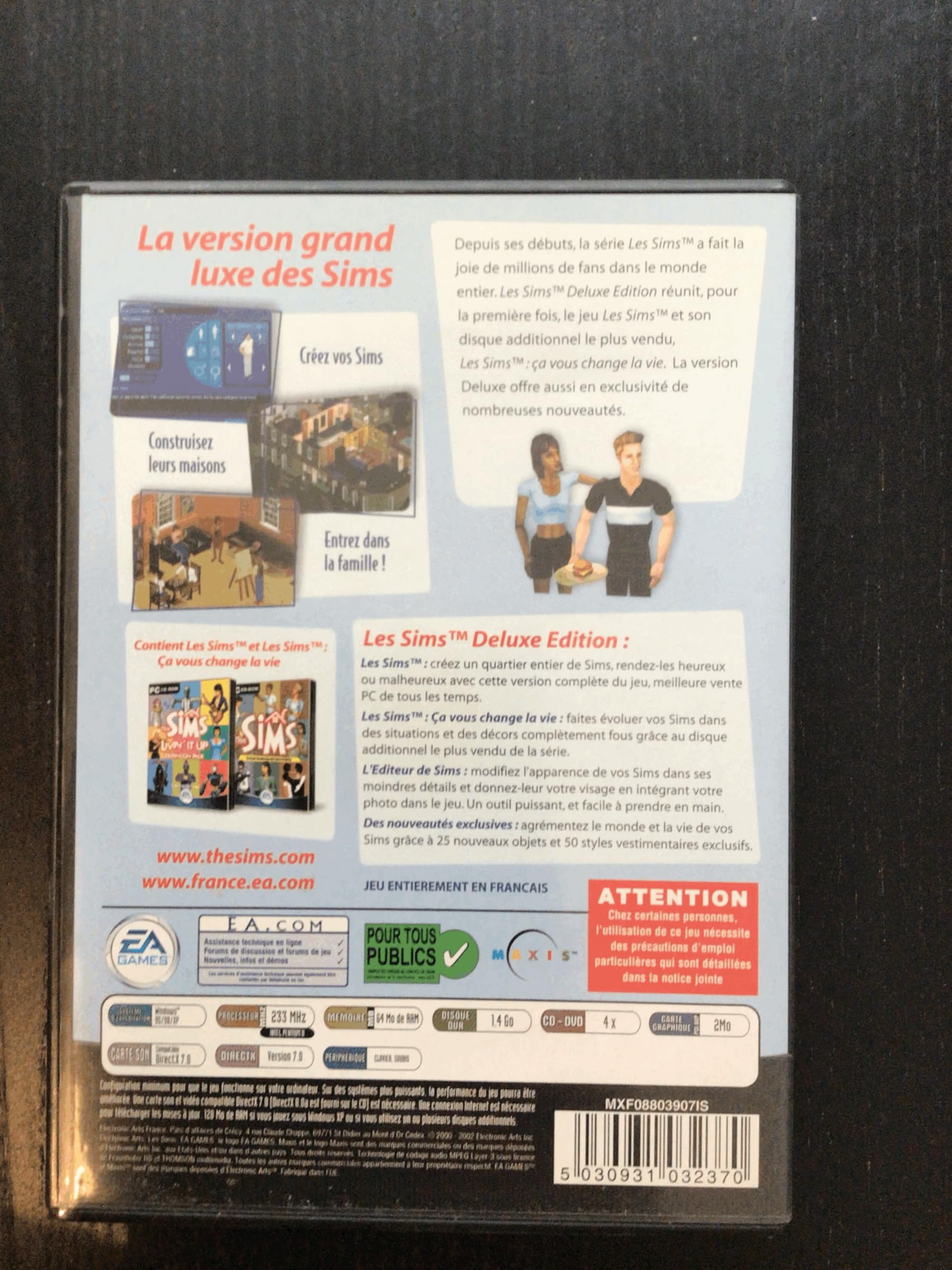 Les Sims Triple Deluxe - PC - Jeu Complet Avec Notice - France - PAL