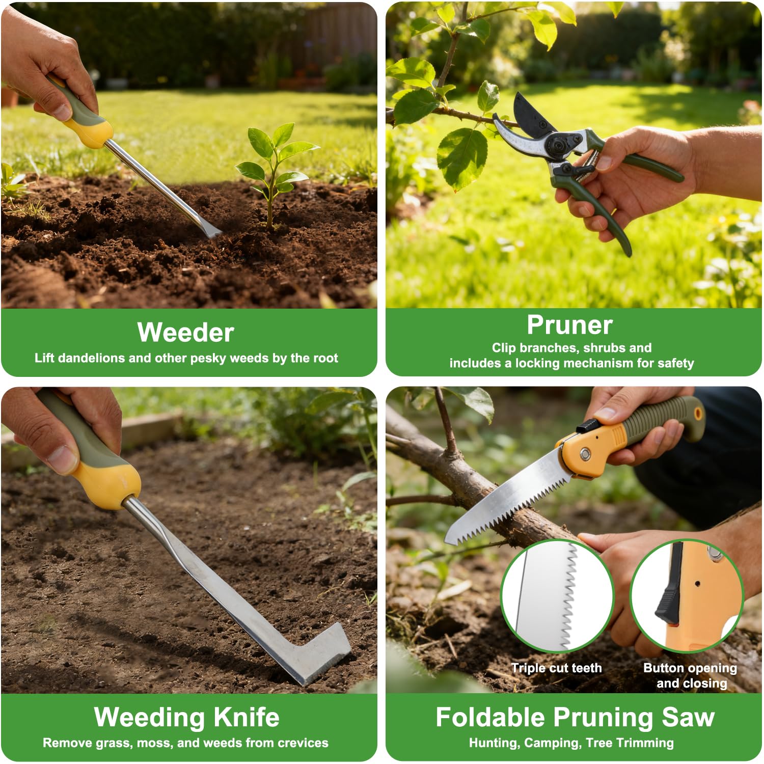 Yesker 9-Piece Garden Tool Set - Durable & Ergonomic -5