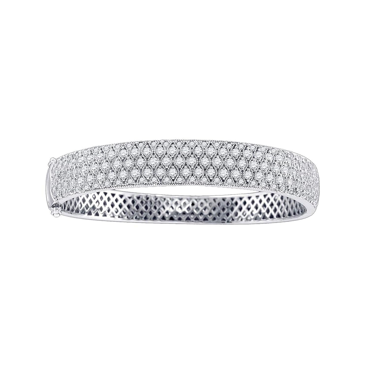 Dazzlingrock Collection 3 49 Carat ctw 3 5 8 Ctw-Diamond Bangle 14K White Gold