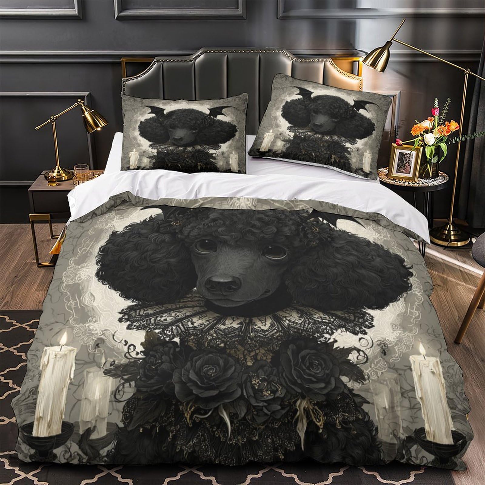 Housse de couette Vache des Highlands 220x240 en microfibres avec taies d'oreiller
