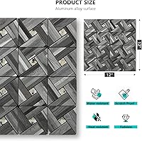 Vista 3 de Midcard 8 hojas de azulejos de mosaico de cocina para despegar y pegar como salpicadero de PVC, decoración de pared de cocina.