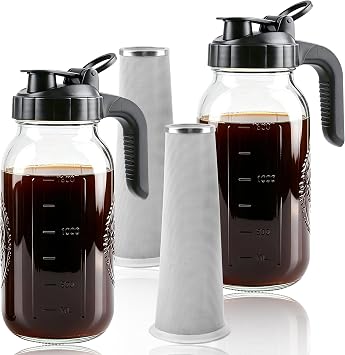 Cold Brew Coffee Maker 64oz Iced Coffee Maker with Stainless Steel Filter