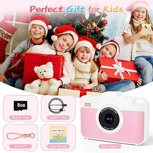 Miniatura 7 de Cámara Digital para Niños, 48MP 1080P Cámaras Digitales Compactas con Lente Dual, Cámara Pequeña Compacta con Zoom de 16X para Niñas y Niños,