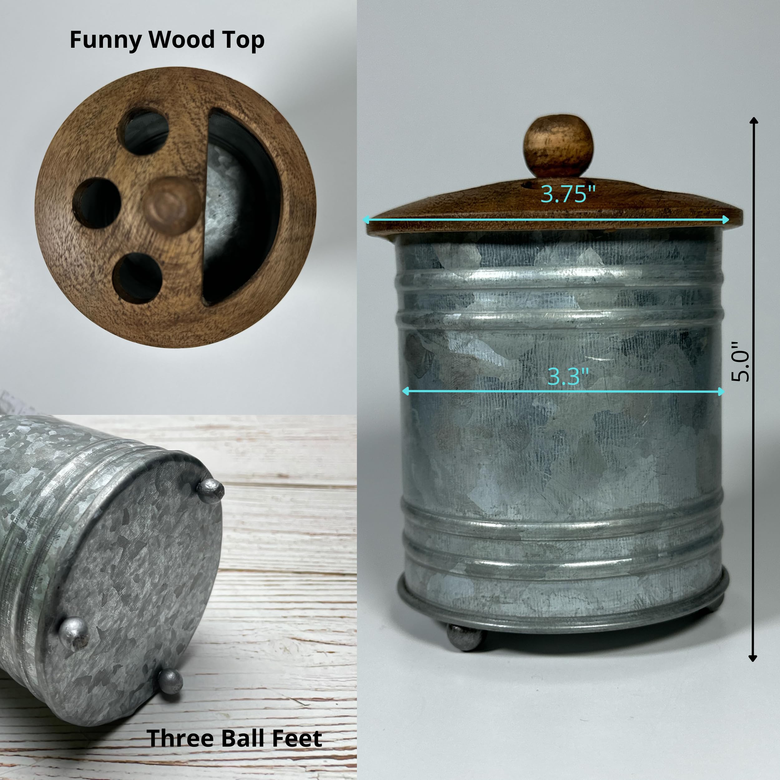 Funny Moose Toothbrush Holder - Cute Rustic Bathroom Decor With 4 Slots, 5 Inches Tall