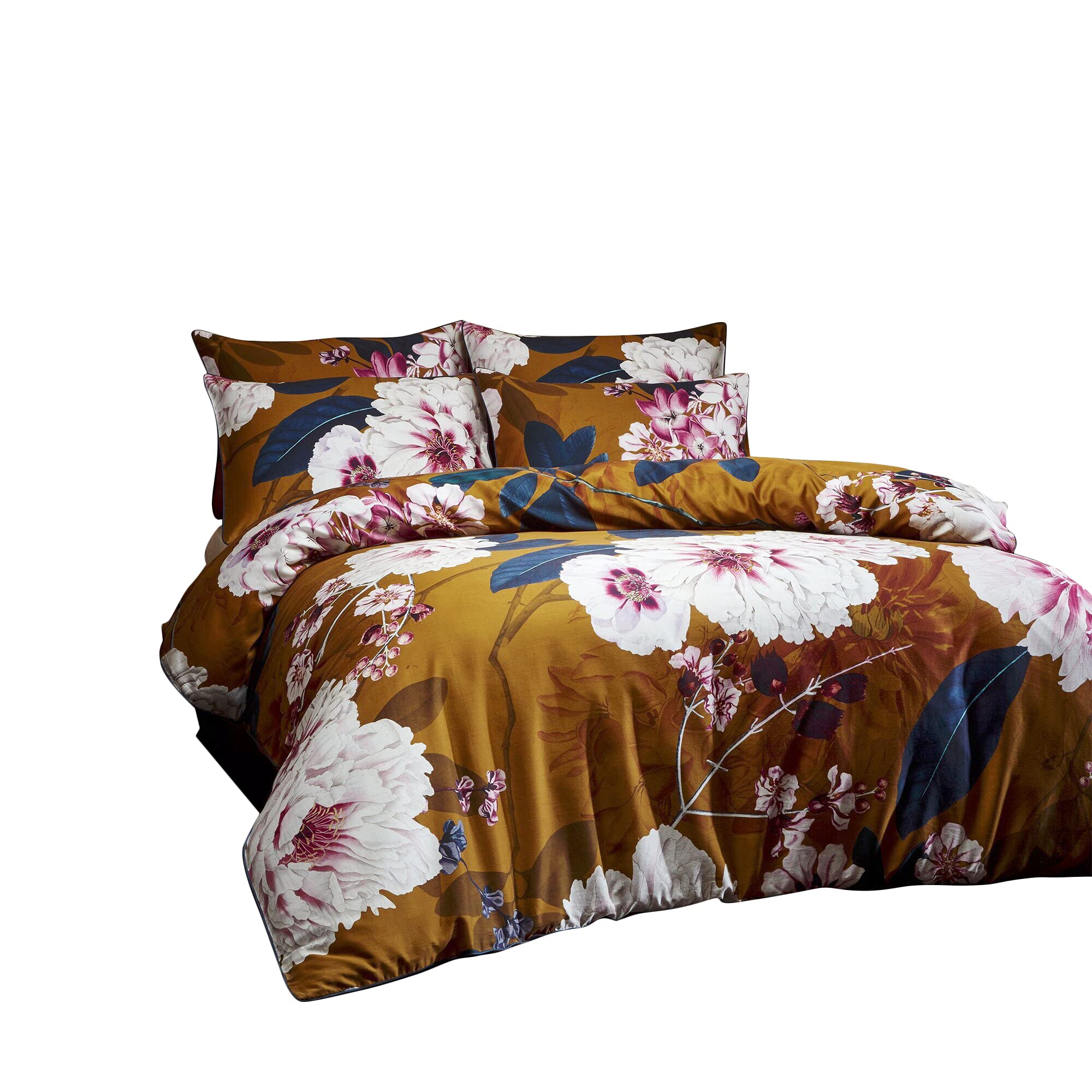 Paoletti Double Duvet Cover Set - Cotton - Floral