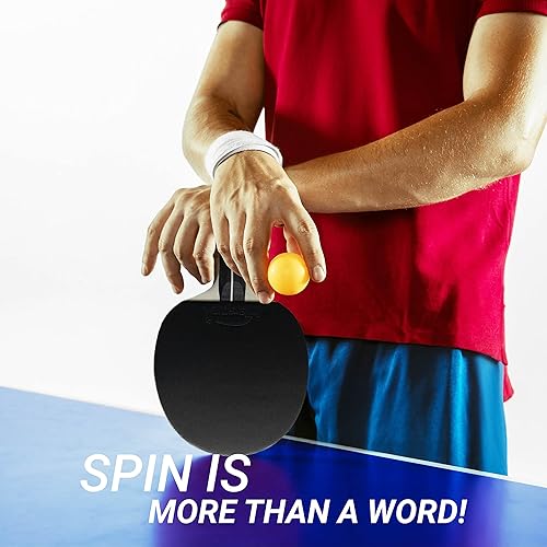 Miniatura 6 de Killerspin Impact SmartGrip - Raqueta de ping pong negra con funda, equipo de tenis de mesa para principiantesintermedios, garantiza un buen control