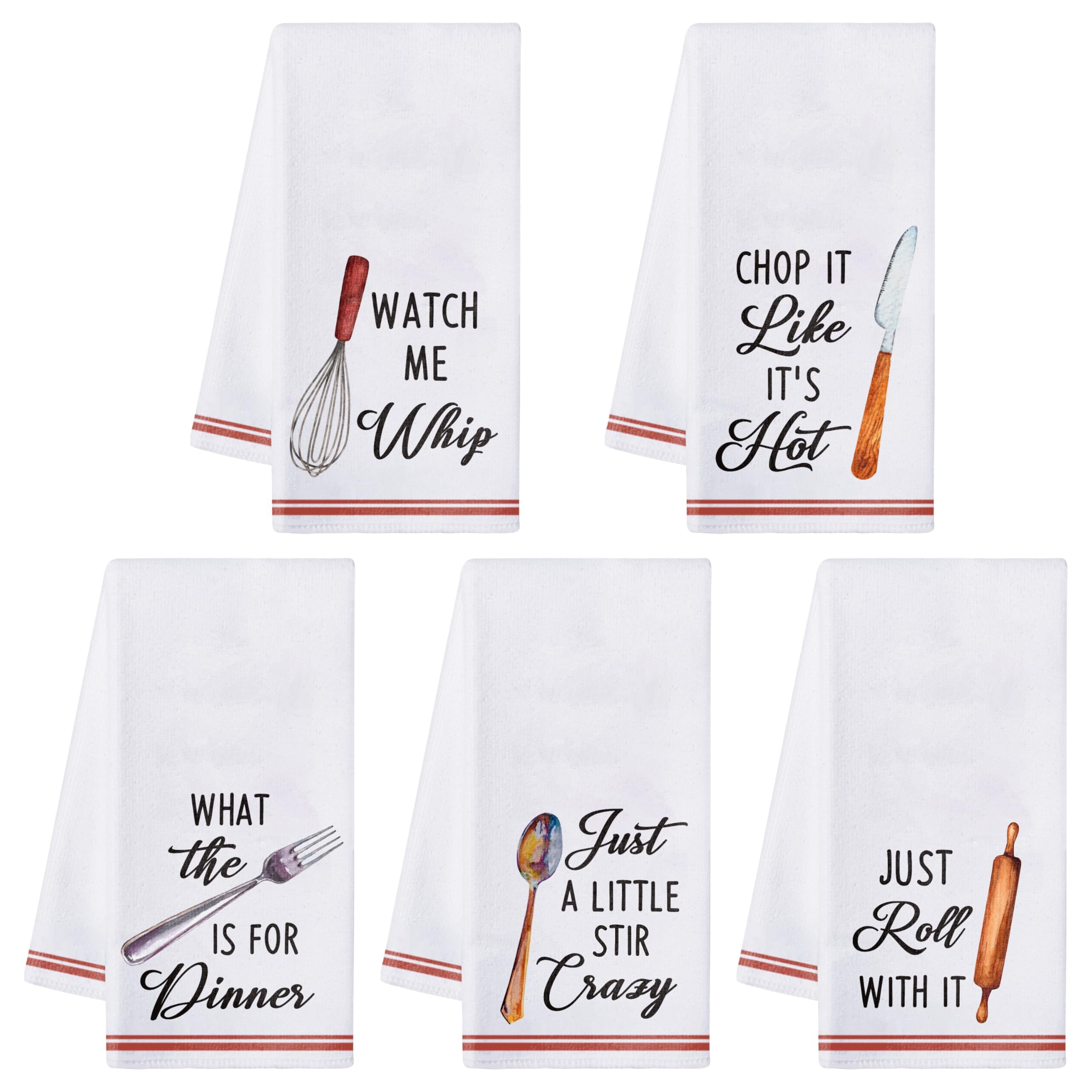 Photo 1 of [ ONLY THREE IN THE PACK] R HORSE 5 Pack Funny Cookware Kitchen Dish Towels