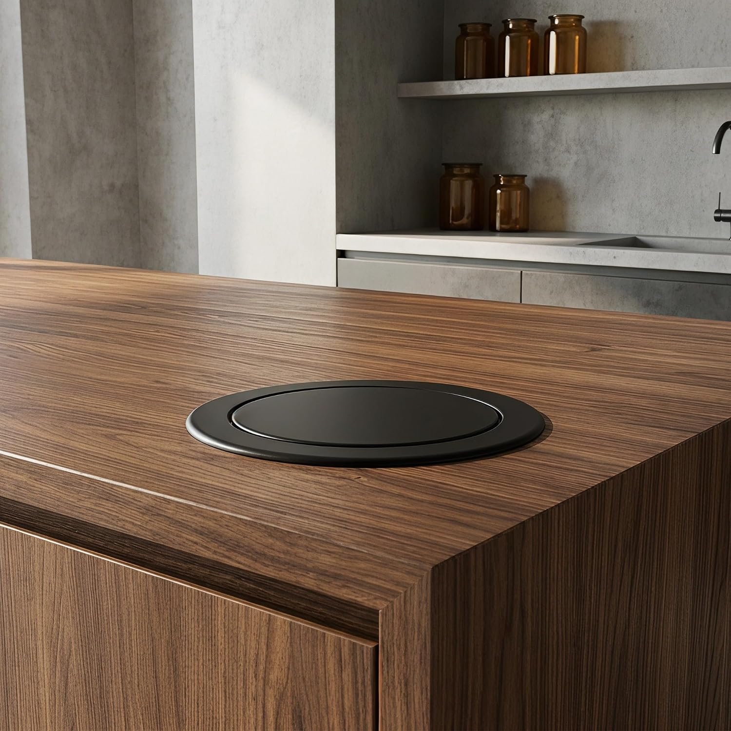 Stainless Steel Swing Waste Bin Lid, Recessed Flush Mount Cover