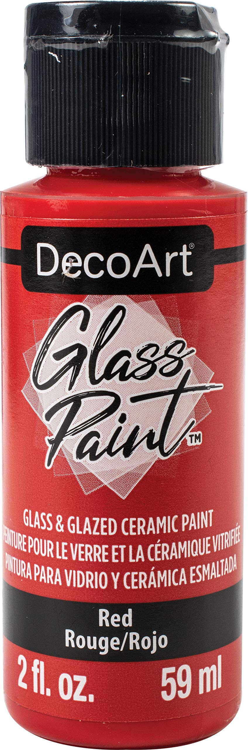 Decoart Red Glass Paint - 2Oz.