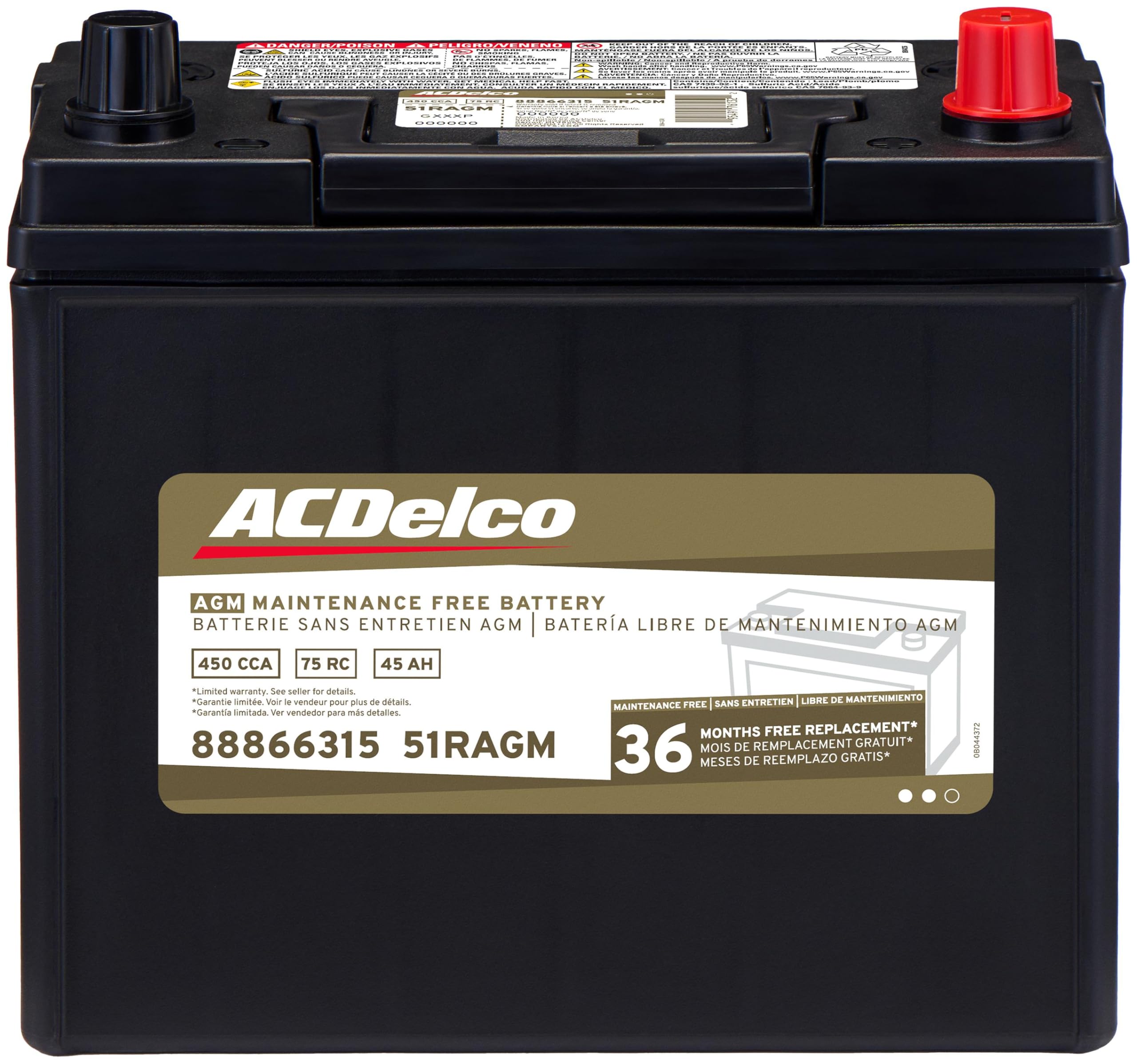 ACDelco Gold 51RAGM Battery