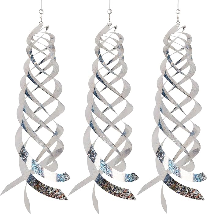 Buy Hausse Bird Repellent Spiral Reflectors Silver Mylar Spinner