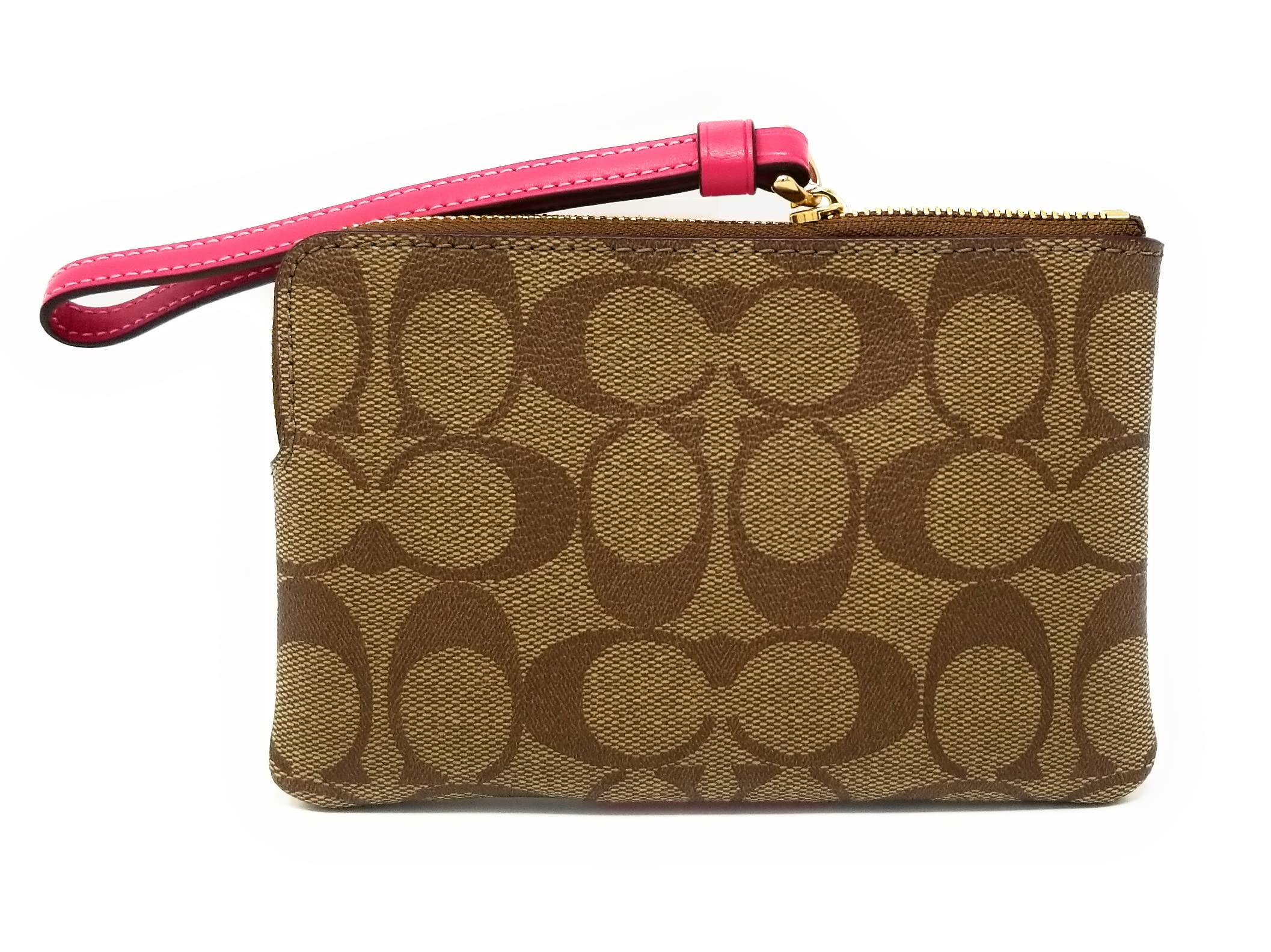 Coach Womens Corner Zip Wristlet In Canvas Leather