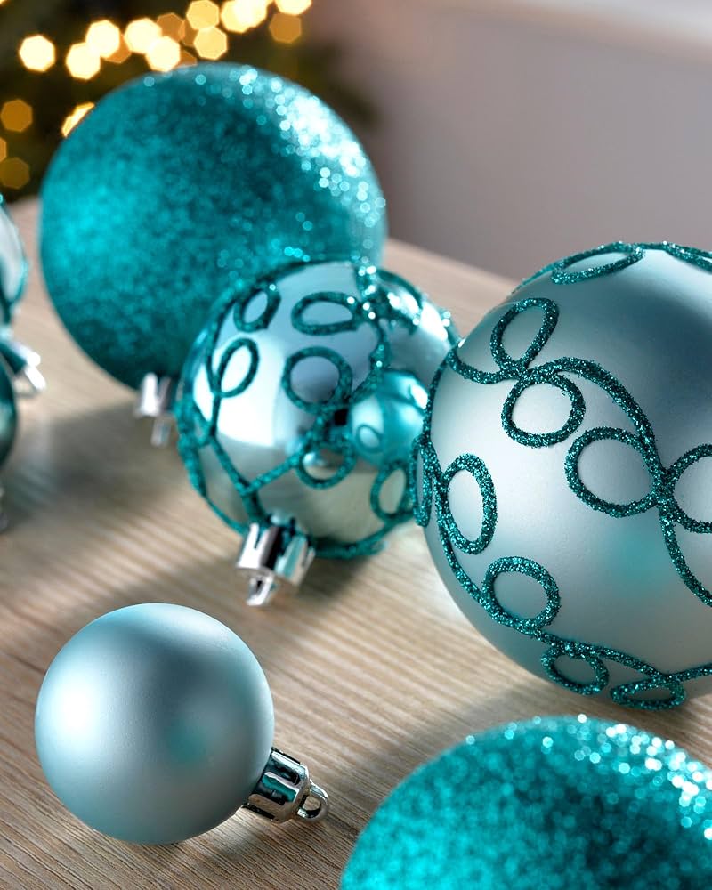 Turquoise christmas bulbs Clearance