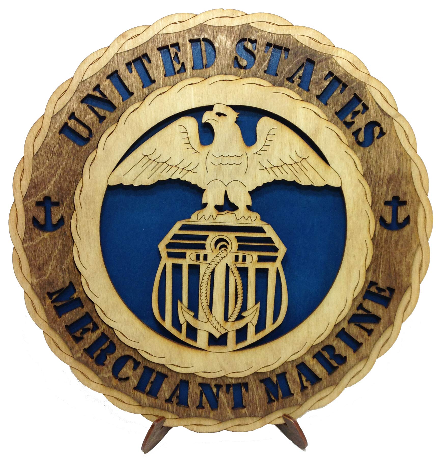 Merchant Marines Armed Forces Military Unique Decorative Custom Laser Crafted Three Dimensional Wooden Wall Plaque