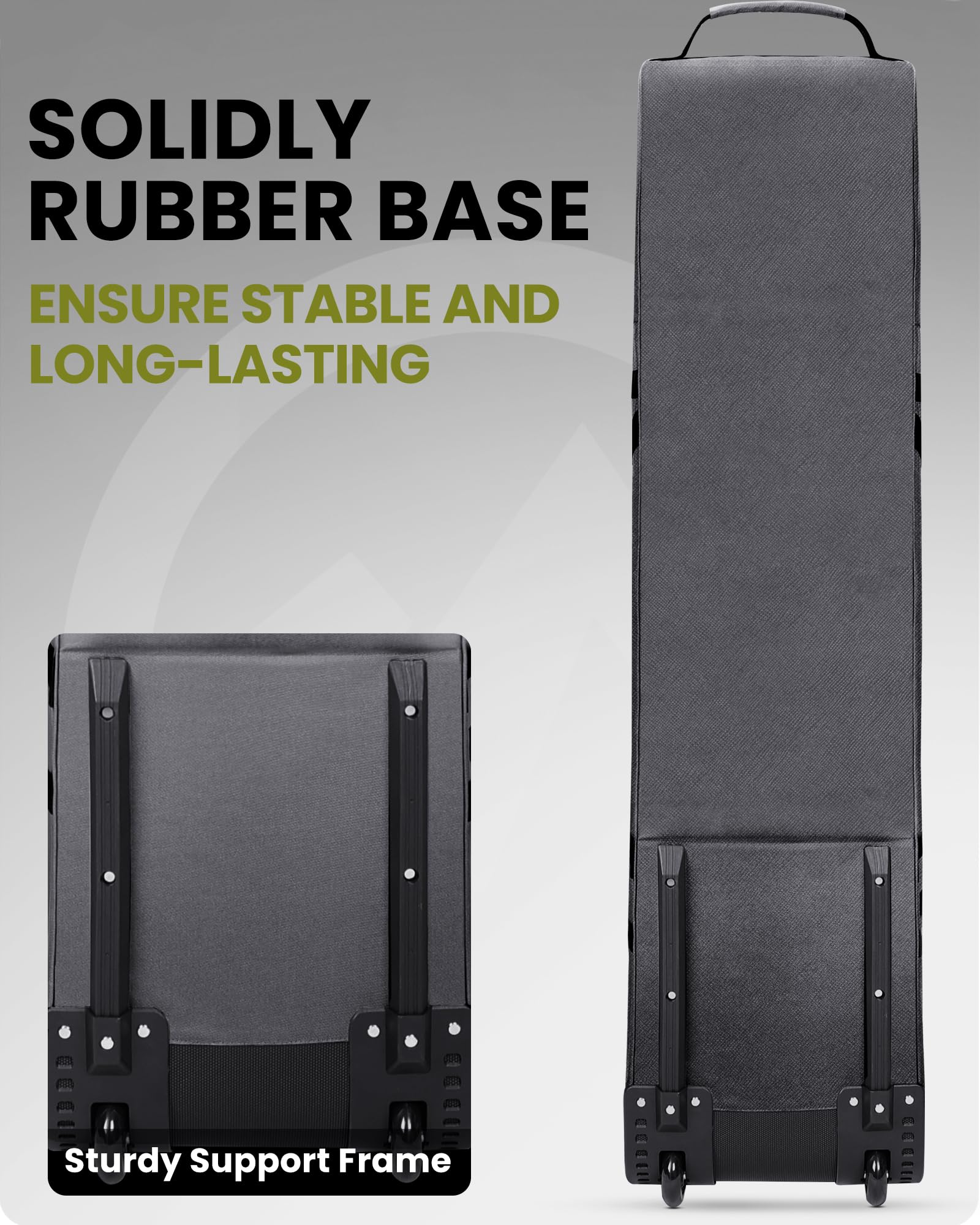 OutdoorMaster Borsa da golf imbottita da viaggio con ruote rinforzate, in tessuto Oxford 900D resistente, resistente all'usura e impermeabile, borsa da golf con lati morbidi
