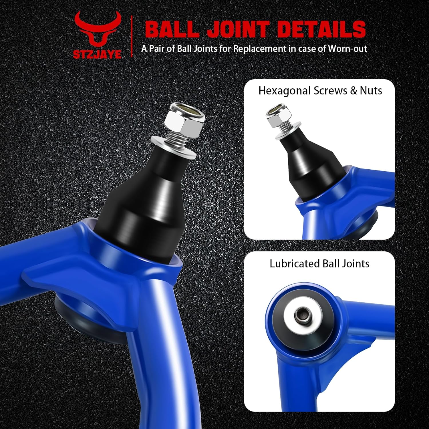 2-4inch Upper Control Arms Compatible with 2007-2013 Chevy Avalanche/Suburban 1500/Tahoe, 2-4" Front Control Arm Kit for 2007-2018 Sierra 1500/Silverado 1500, for 2007-2014 Yukon/Yukon XL/Escalade